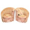 Image 1 : PAIR OF ART DECO STYLE BOUDOIR WATERFALL CHAIRS