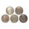 Image 1 : PEACE SILVER DOLLAR LOT OF 5 1922 1923 1924 1925