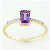 .60ct Amethyst 10 Diamond 9k Yel Gold Ring (JEW-9373X)