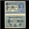 1917 Germany 5 Mark Note Hi Grade Rare (CUR-05656)