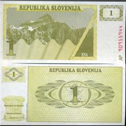 1991 Slovenia 1 T Crisp Unc Note (CUR-06344)