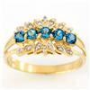 1.14ct London Bl Topaz 14 Diamond 9k Gold Ring (JEW-9390X)