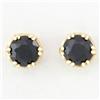 .70ct Natural Black Sapphire 9k Yel Gold Earrings (JEW-9187X)