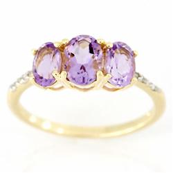 1.88ct Natural Amethyst Diamond 9k Yel Gold Ring (JEW-9364X)
