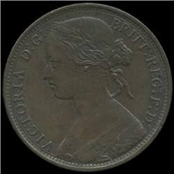 1862 Britain Victoria Penny High Grade (COI-7047)