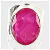 72.89ctw Mozambique Ruby Sterling Ring (JEW-2762)