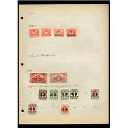 1923 Danzig Hand Made Stamp Album Page 13 Pieces (STM-0109)