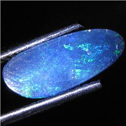 1.27ct Australian Black Opal Doublet Full Fire (GEM-31451)