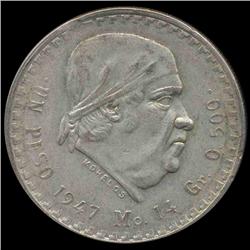 1947 Mexico 1 Peso AU ERROR (COI-8642)