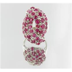 58ct Genuine Top Rich Red Ruby Sterling Ring  (JEW-2279)