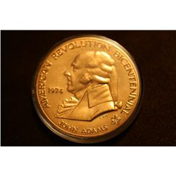 1974 American Revolution Bicentennial John Adams Coin