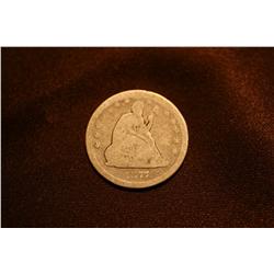 1877 Carson City Seated Liberty 25 Cent Coin