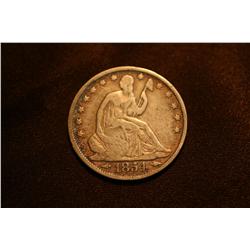 1854 50 Cent Seated Liberty