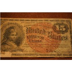1863 15 Cent Fractional Currency