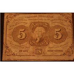 1862 5 Cent Postage Currency