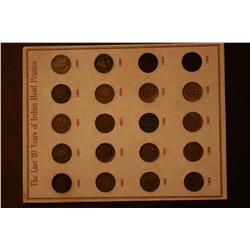Last 20 years of Indian Head Pennies - 1890-1909 - missing 1890, 1904, and 1909