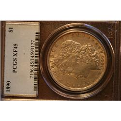 1890 Morgan Silver Dollar - PCGS slabbed