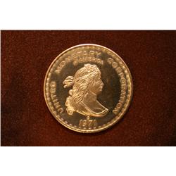 1971 One Troy Ounce Silver Bicentennial Coin - Bust