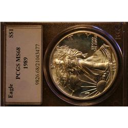 1989 Silver Eagle - Slabbed PCGS graded