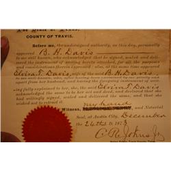 Deed - County of Travis Signed on December 22, 1873