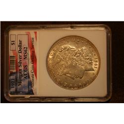 1921 Morgan Silver Dollar - Slabbed ACGS