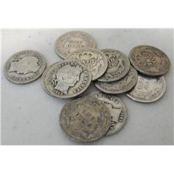 Lot of (10) Barber Half Dollars