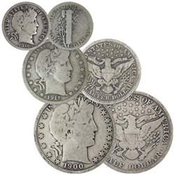 3-Coin Liberty Head "Barber" Silver Type Set