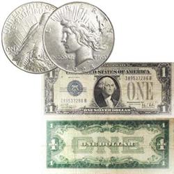 1928 S Peace Silver Dollar VF & 1928 Funnyback