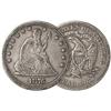 1866-1891 Seated Liberty Silver Quarter with Motto