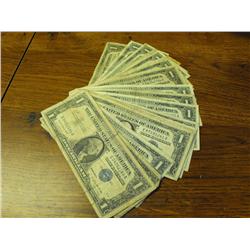 Lot of 20 Circulated Silver Certificates