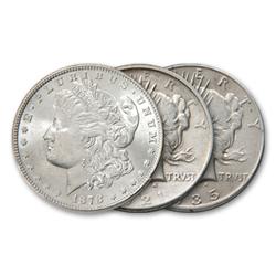 1878 UNC Morgan 1921 G Peace  1935 G Peace 1$