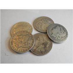Lot of 10 Early Date Morgans 19th Century-