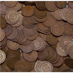 Lot of 100 Indian Head Cents- Circulated-