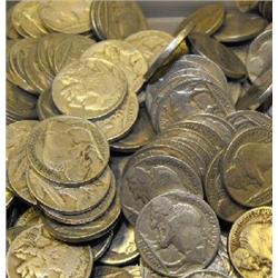 Lot of 100 Buffalo Nickels-pd-fd
