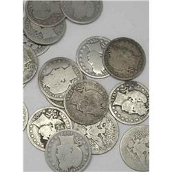 Lot of 15 Barber Quarters-