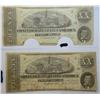 Image 2 : Collection of Confederate money--$50-2  $20-2 $10 and a 25 cent