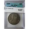 Image 1 : 1828 Bust half $  ICG45 SQ base 2  SM 8"s