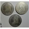 Image 1 : 1809 half $  Fine mark on reverse cleaned--1822 Fine also cleaned -- 1830
