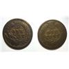 Image 2 : 1869 and 1872 Indian pennys Good. The 69 has some heavy marks reverse