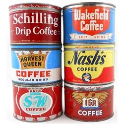 6 Key-Wind Coffee Tins