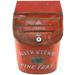 Country Store Advertising Tin Tea Bin