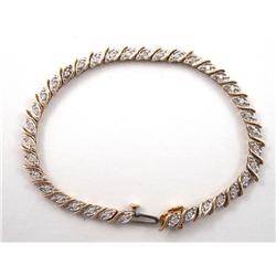Gold & Diamond Tennis Bracelet