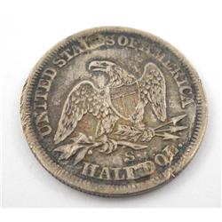 1858 S Seated Liberty Half Dollar