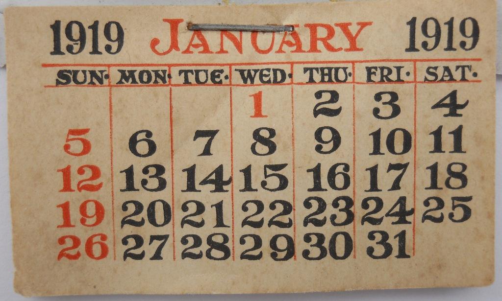 1919 WW1 Era Calendar 1919-ww1-era-calendar