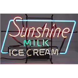Sunshine Milk & Ice Cream Neon Sign