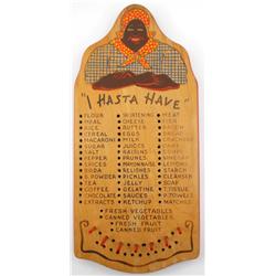 Black Americana Shopping Peg Board