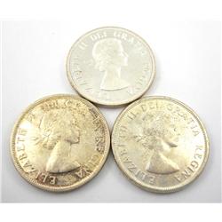 3 Different Canadian Silver Dollars