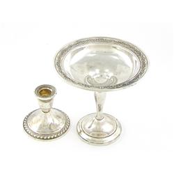 Sterling Silver Compote and Candle Stick
