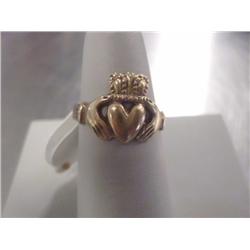 14K Gold Crown/ Heart/ Hands Ladies Ring, 3.3 Grams Gold