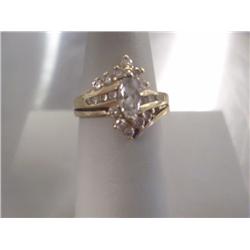 1 Carat Diamond Ring W/ Marquis Center, 4.7 Grams 14K Gold